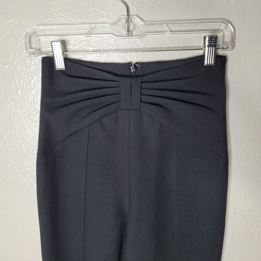 Veronica Beard Ferdinand Bow Accented Skinny Pants Trousers Black Women’s Size 0 - Picture 3 of 11